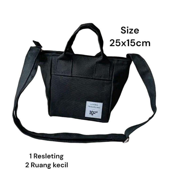 TAS SELEMPANG MINI Canvas-handbags TAS polos Wanita jinjing/Tas DAILY Cream Wanita 3