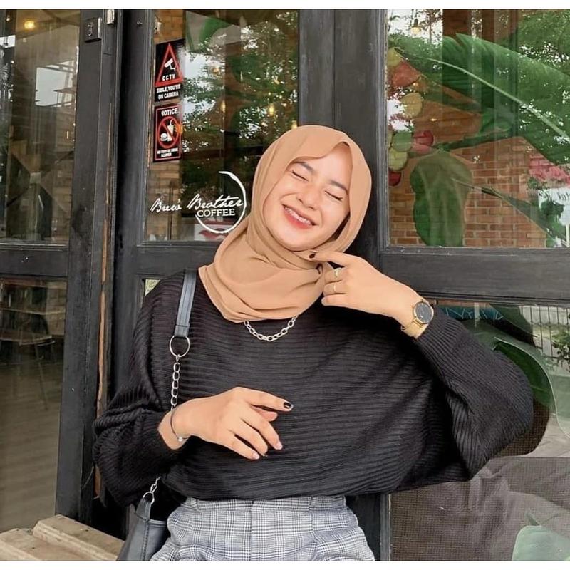 Lasperal Batwing Sweater | Sweater rajut terbaru | Sweater rajut oversize Panjang Tebal Atasan  Wanita Santai 6