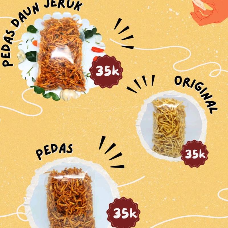 Kentang Mustofa Pedas Manis, Pedas Daun Jeruk 250 gram Lauk Nasi - Kering - Cemilan - Makanan - Food - Camilan - Asin - Snack 7