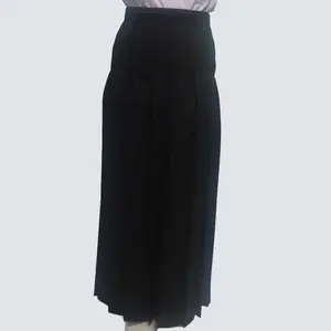 ROK wanita BAWAH PINGGANG HITAM [HANYA ROK] SERAGAM SEKOLAH Dewasa Bawahan Panjang Katun bukan Biru  Putih Nyaman rokkainjatuh ban Span Ritsleting Skirts