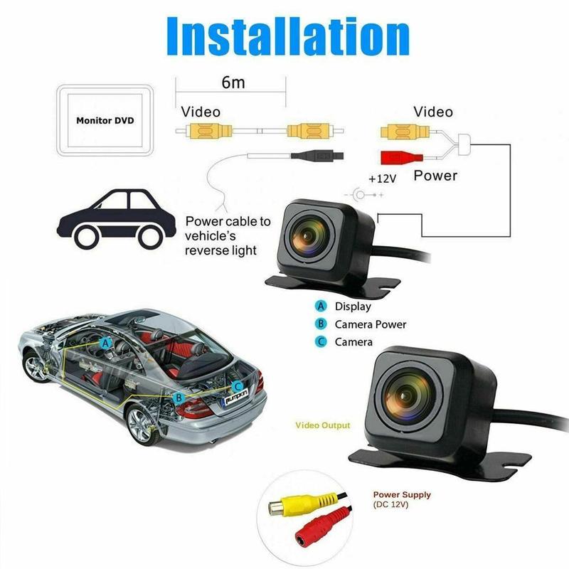 Product Introduction of New High-definition Night Vision Reverse Camera 1pcs Automotive Universal External Vision O9X7 30