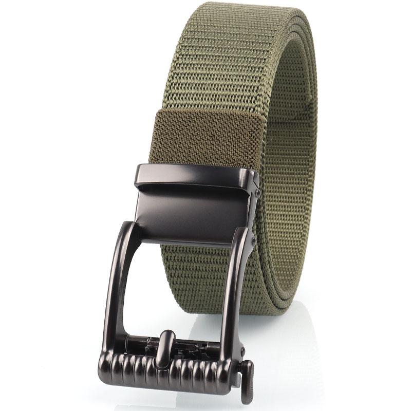 Product Introduction of Canvas belt men&#39;s automatic buckle belt alloy buckle head casual versatile Korean style student belt for young and middle-aged people 6