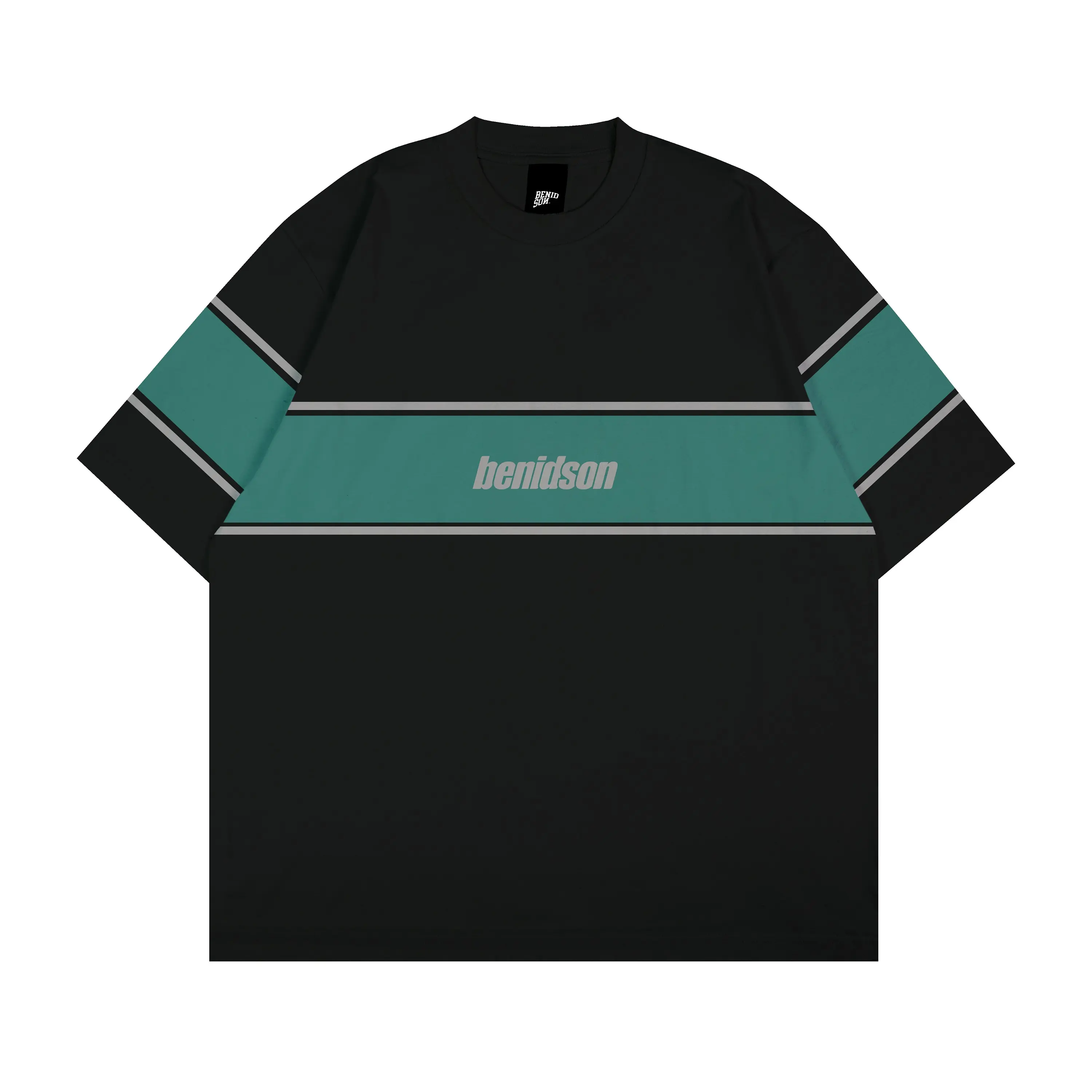 BENIDSON Oversized Tshirt Magic Line Hitam Kaos