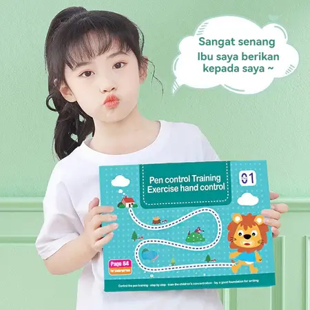 Magical Tracing Workbook ReusableDot To Dot Wipe And Clean Book Dapat Dihapus Mainan Edukasi Menggambar Latihan Menulis Titik Ke Titik Berpikir Reusable Magic Workbook Buku Edukasi Anak Belajar Activity Book 6