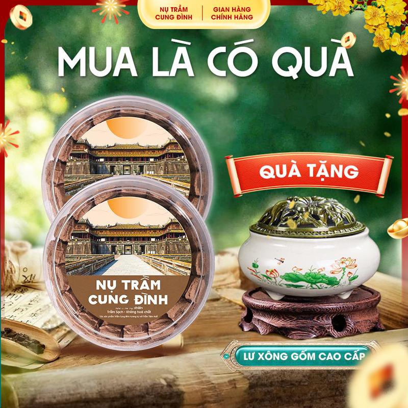 TẶNG LƯ XÔNG Combo 2 hộp Nụ Trầm Cung Đình nụ trầm sạch giá tận xưởng – Hương trầm mùi thơm thanh nhẹ dùng phòng khách ngủ thiền xông nhà đem lại không gian bình yên thư giãn