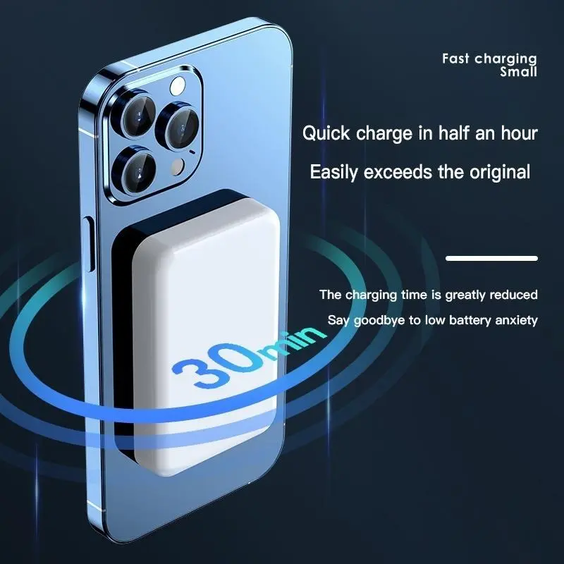 Ngân hàng điện sạc không dây từ tính, ngân hàng điện di động nhỏ, tương thích iPhone 12 13 14 15 Pro Max Mini Plus, pin dự phòng, được gửi đi trong vòng 24 giờ 3