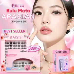 BAISISI A07 Arabian Dubai Bulu Mata Palsu Ringan Eyelash Extension Satuan Premium Dapat dipakai berulang cocok untuk pemula reuseable dengan lem praktis