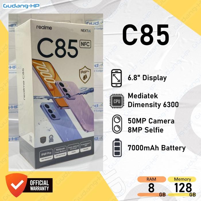 Gambar Realme C85 8/128 GB Garansi Resmi - 8/128 Black, BUNDLING  dari Gudang-HP Kota Administrasi Jakarta Pusat Tokopedia