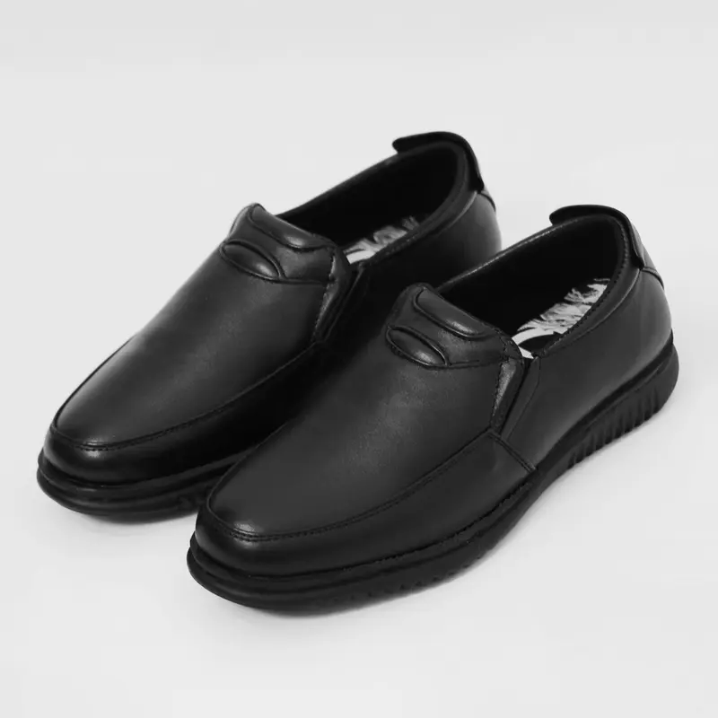 MONRO - Sepatu Pantofel Formal Pria Kulit Asli Slip on Kerja Kantor Kasual 2