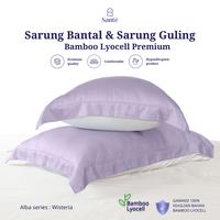 Gambar Santé - Sarung Bantal & Sarung Guling Bamboo lyocell 80s | Sarung Bantal Premium | Sarung Bantal Minimalis | Sarban Hypoallergenic | Sarban Sargul Anti Bakteri | Sarban Sargul Skincare Friendly, Adem, Halus, Lembut | Alba Series, Wisteria 50x70 cm - Wisteria Lillac, 1 sarung bantal dari Sante Official Store Kota Tangerang Selatan 1 Tokopedia