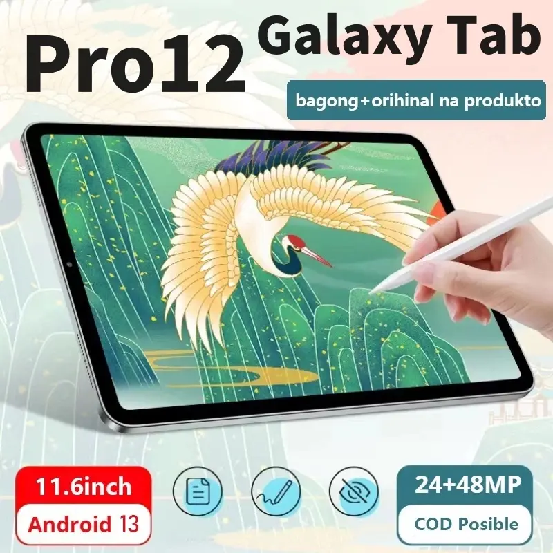 【Keyboard Bluetooth Gratis + COD】 Tablet Pro12 Baru Asli 11.6inch 8800mAh 16GB + 1TB RAM 5G Tablet Smart Pembelajaran Tablet Siswa HD Color Screen Tablet Clearance Clearance Khusus dan Murah Tablet Promosi Murah Untuk Dijual
