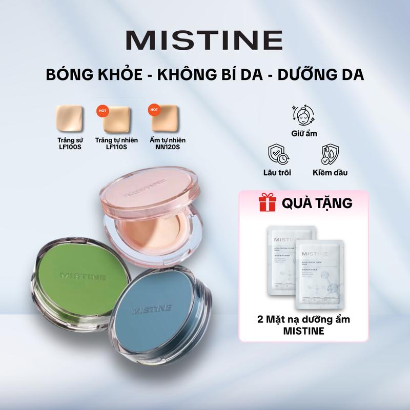 [COD][No refill]MISTINE Essence Cushion Foundation và mồ hôi Chống dính lâu dài Trang điểm trông tự nhiên 13g [Quà tặng miễn phí]Mặt nạ * 2
