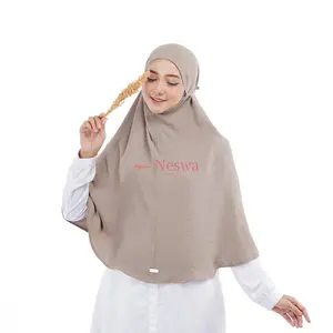 NESWA Bergo Crinkle Airflow Premium XL Jilbab Non-Pad Kerudung Instan Muslim Syari Khimar Wanita