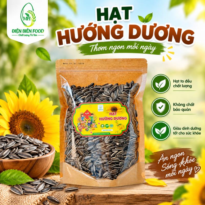 Hạt Hướng Dương Rang Chín Thơm Giòn Mẩy Mỹ Vị
