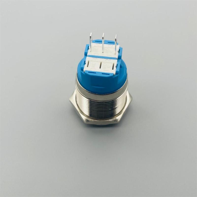 Button switch 22MM no light high head self-locking reset IP65 current 3A-5A start switch 2