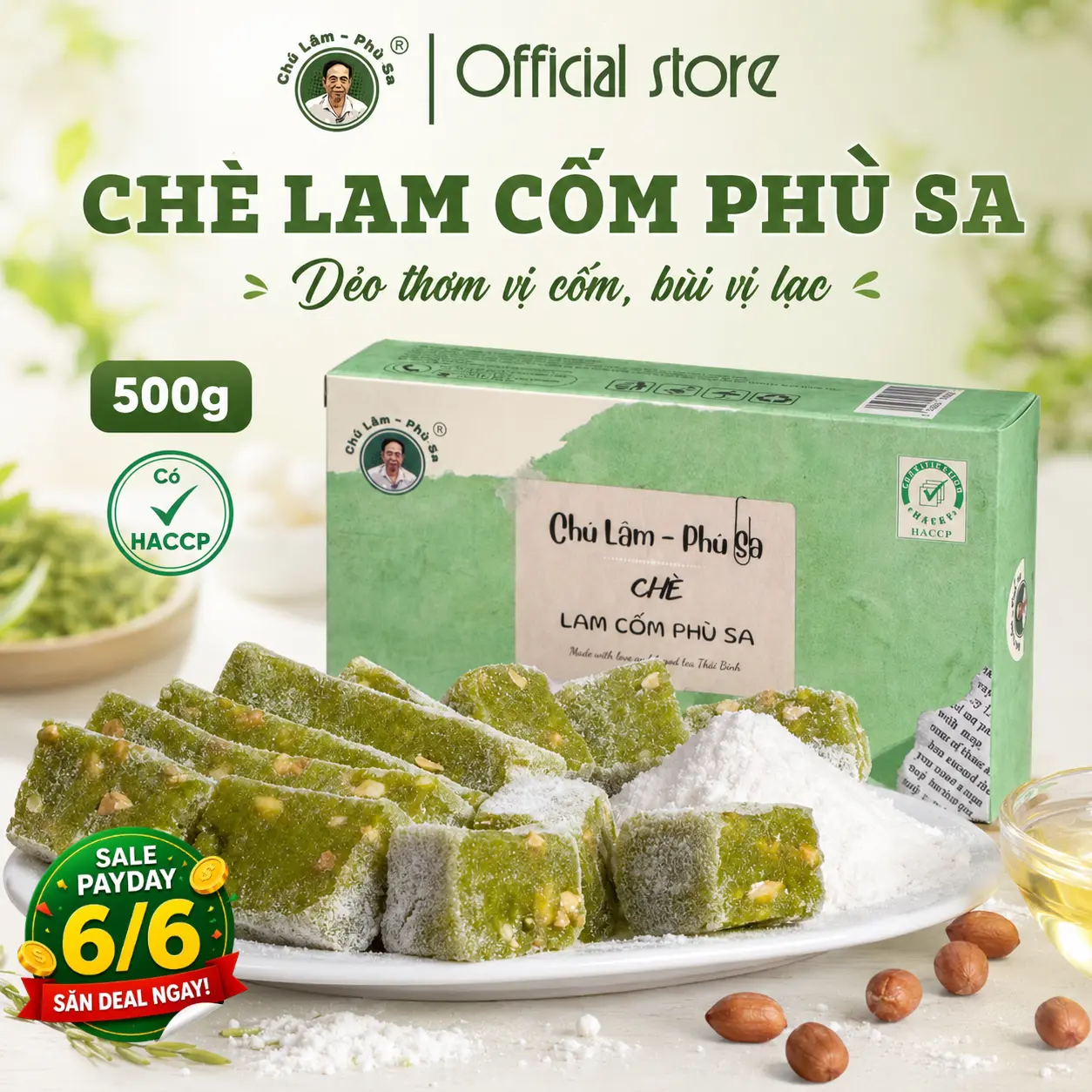 Bánh Chè Lam hiệu Chú Lâm Phù Sa 300g-500g