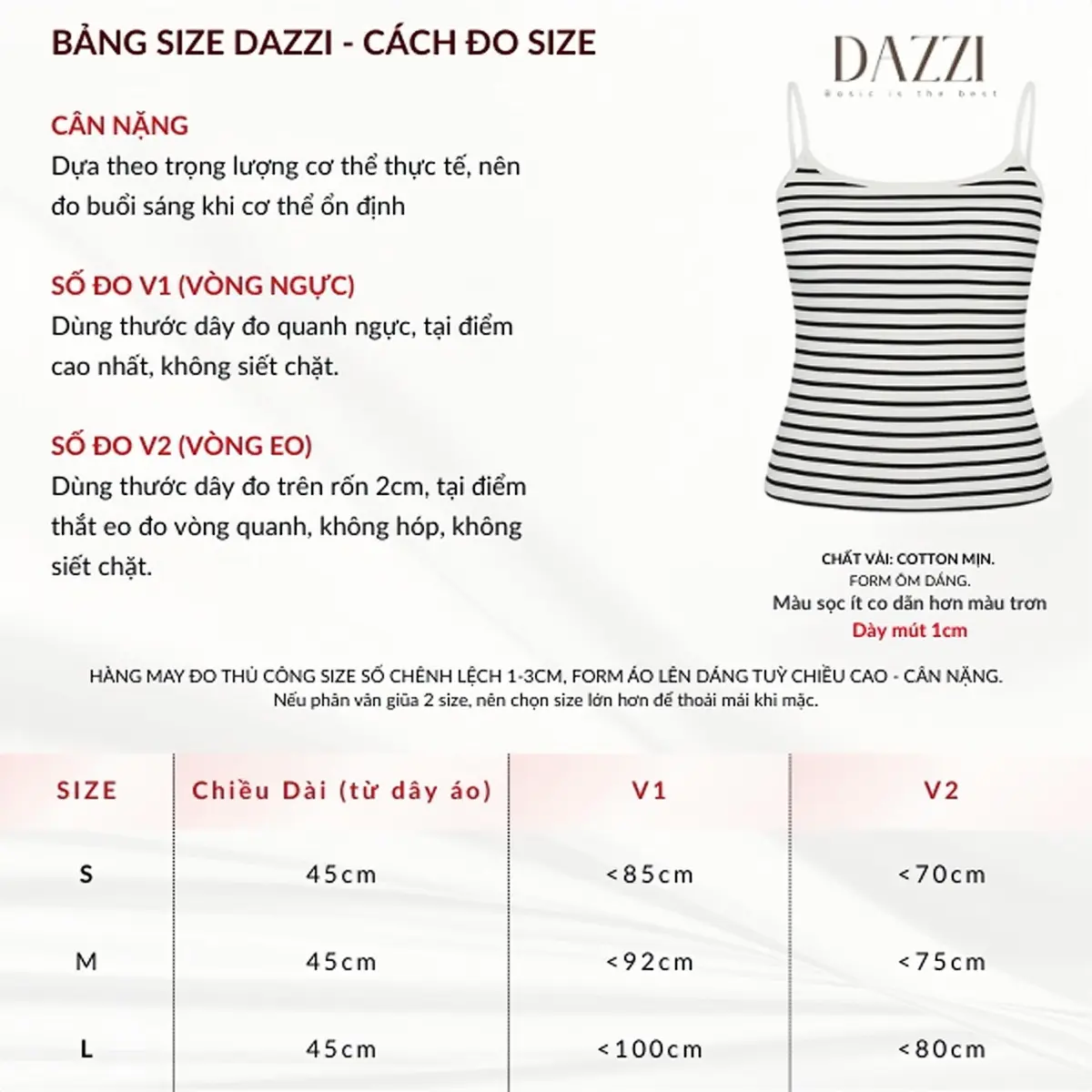 [KÈM MÚT] Áo hai dây nữ basic ôm dáng chất thun cotton mịn tôn dáng DAZZI Women A057 | BigBuy360 - bigbuy360.vn