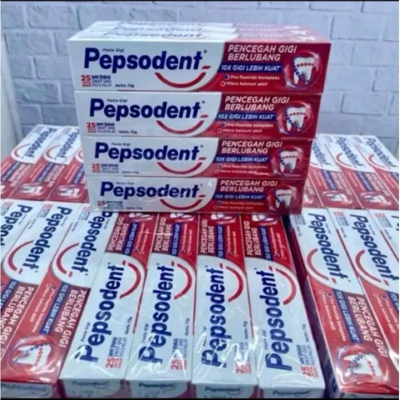 6Pcs Pepsodent 75gr Pasta Gigi Pepsodent Merah Putih 3