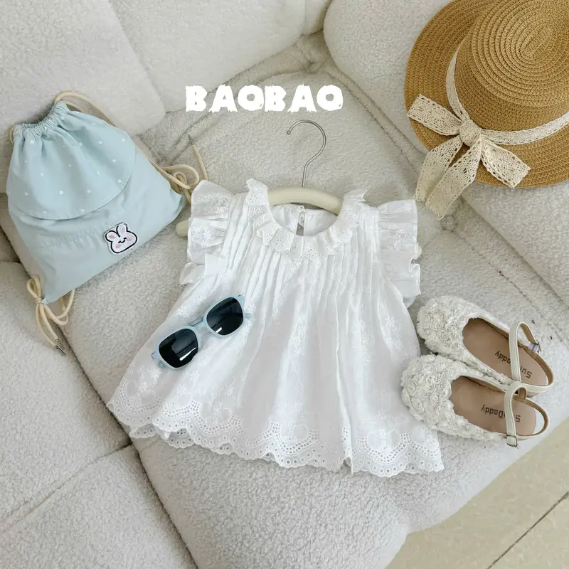 [BAOBAO-ODER -BST TRẮNG XANH] ÁO THÊU THỎ THIẾT KẾ BÉ GÁI , QUẦN KIỂU DÁNG , VÁY XANH MINT CHO BÉ GÁI -M498 5