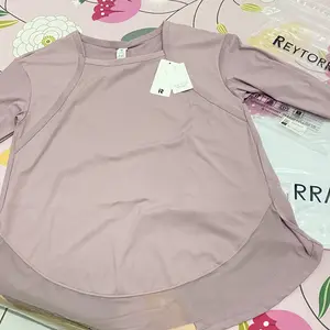 Reytorrm Baju Atau Atasan Olahraga Wanita Lengan Panjang Kaos Long Sleeve T-Shirt Yoga oversize.（CX010）