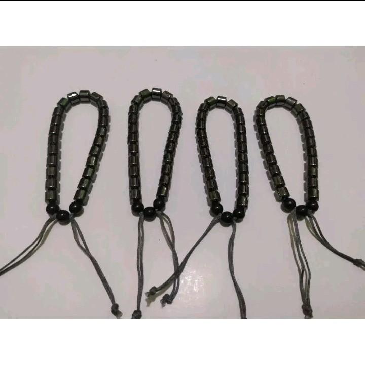 Gelang Tasbih Blustin Batu Cowok Model Tabung 33 Butir/Gelang Batu 6mm Bracelets Silver 3