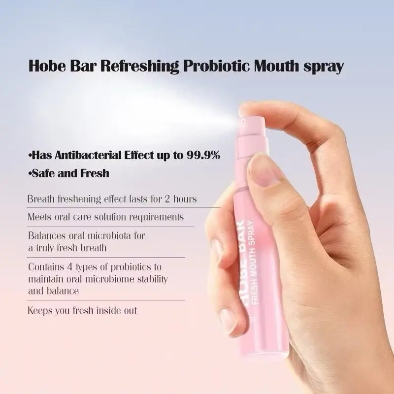 HOBE BAR Parfume Mulut Peach-flavoured Antiseptic HOBEBAR Mouth spray Penyegar 3