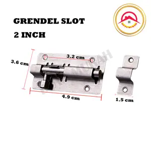 Grendel pintu stainless / grendel jendela / Slot Pintu / Slot Jendela 2 Inch