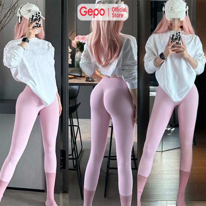  GEPO Quần Legging Tập Gym Cạp Cao Lưng V Có Chun Bản Nâng Cấp 10%Elsaten Gepo GP130 