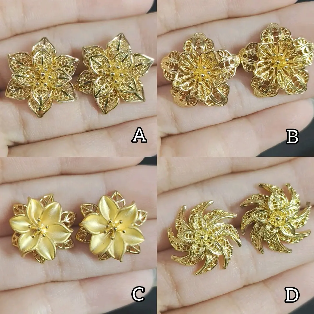 Grosirxuping Anting Kendari Bunga Lm 24k Anti Karat