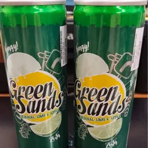 Greensands slim original lime apple/lemon grape 250 ml minuman kaleng