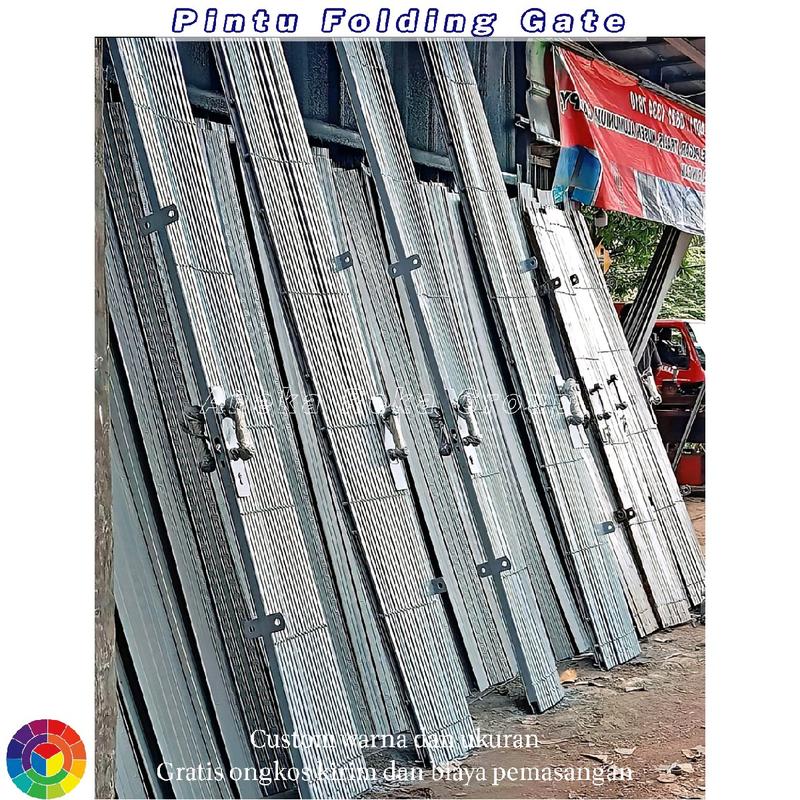 Folding gate rolling door pintu pengaman ruko/kios garasi pintu harmonika custom sesuai ukuran sliding Besi pintu garasi mobil pintu gerbang 7