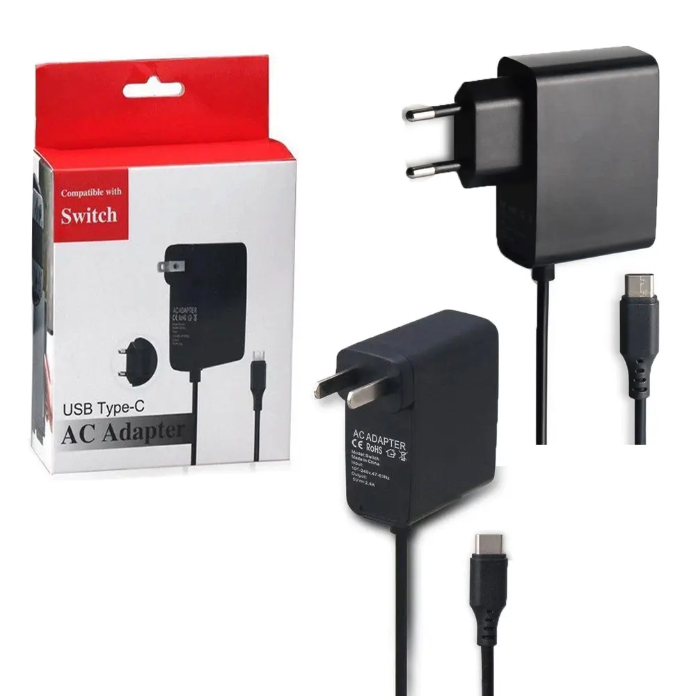 AC Wall Charger Power Adapter for Switch Game Console Standard Plugs Power Supply Adapter Portable Home and Travel Use
