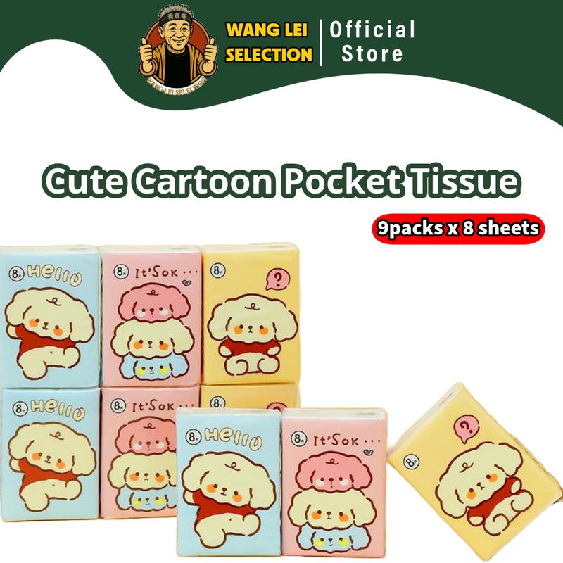 (9 packs x 8s)SenWen Cute Creative Cartoon Pocket Tissue - TikTok Shop ...