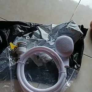 HJS Hand Shower Portable ABS PVC Drat Karet Universal + Klem | Shower Darurat Praktis Putih