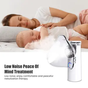 Nebulizer Portabel Rumah Tangga dengan Dual Power Mode DC Interface & 2 AA Battery untuk Relaksasi Astma dan Batuk Facial Elektrik Perawatan alat uap pilek alat  pembantu  pernafasan  sesak alat  pembersih  paru  paru alat  nebu