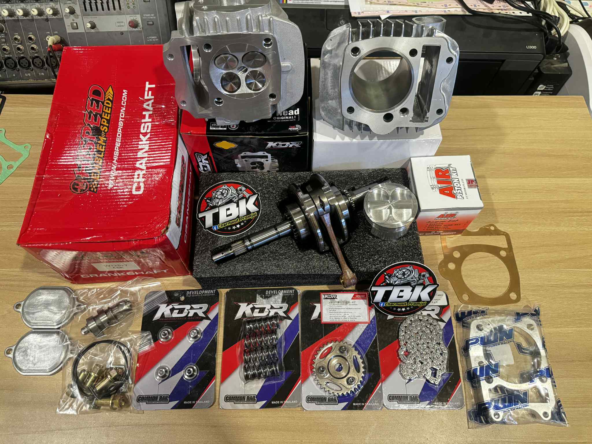 ชุด 4วาล์ว Kdr ฝา เสื้อ ลูก 59/5 66/5 66/7 67/5 67/7 มิล ใส่เวฟ125R,S,X,125iไฟเลี้ยวบังลม