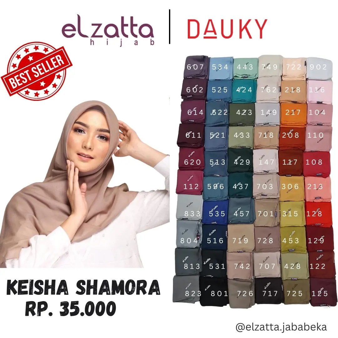 SCARF POLOS BEST SELLER SCARF TERLARIS ELZATTA KEISHA SHAMORA Voal Segi Empat Square Muslim Kerudung
