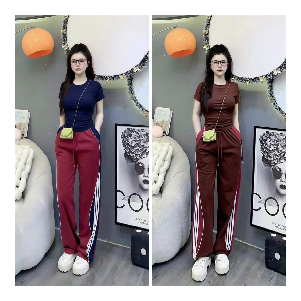 SET BỘ THỂ THAO NỮ ÁO CHẤT THUN TĂM PHÓI QUẦN ỐNG SUÔNG CHẠY VIỀN SIÊU ĐẸP