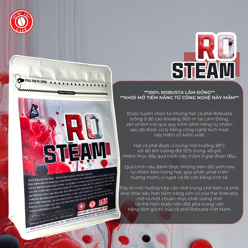 [200G] Cà phê Ro Steam - Quốc Lộc Coffee