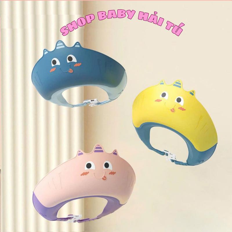 Mũ tắm mũ gội đầu silicon có dây điều chỉnh hàng dày - đẹp voi đủ 3 màu cho bé mũ gội