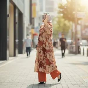 One Set Aziza Setelan Tunik Ceruty Celana Crinkle Stelan Wanita Berhijab Lebaran Kekinian Viral