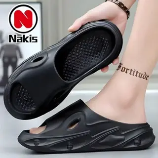 Sandal Pria Sandal Slip On Pria Selop Sendal Karet Tebal EVA Empuk Elastis Ringan Anti Slip Sole Unisex Flat