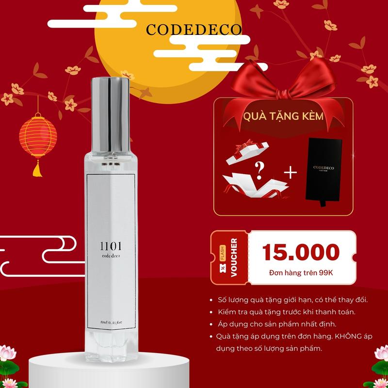 Tinh dầu nước hoa nam CODEDECO 1101 dạng xịt 10ml Perfume Cosmetic