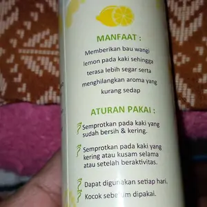 FOOTER Penghilang Bau Sepatu & Kaki Anti Bakteri dan Anti Kusam Cerah Cooling Aroma Segar 100ml Lemon