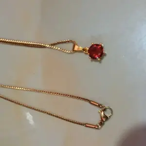 Kalung Titanium Rantai Italy Liontin Permata Elegan Mewah Anti Karat Anti Luntur