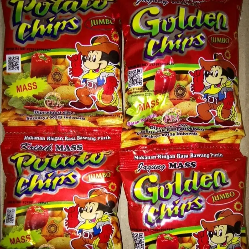 Golden Chips Potato Renceng isi 10pcs 0