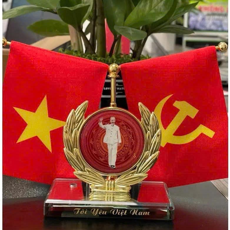 CỜ TỔ QUỐC, CỜ ĐẢNG TÔI YÊU VIỆT NAM. Vật phẩm trang trí taplo xe ô tô, bàn làm việc, góc tủ trưng bày và làm quà tặng 8