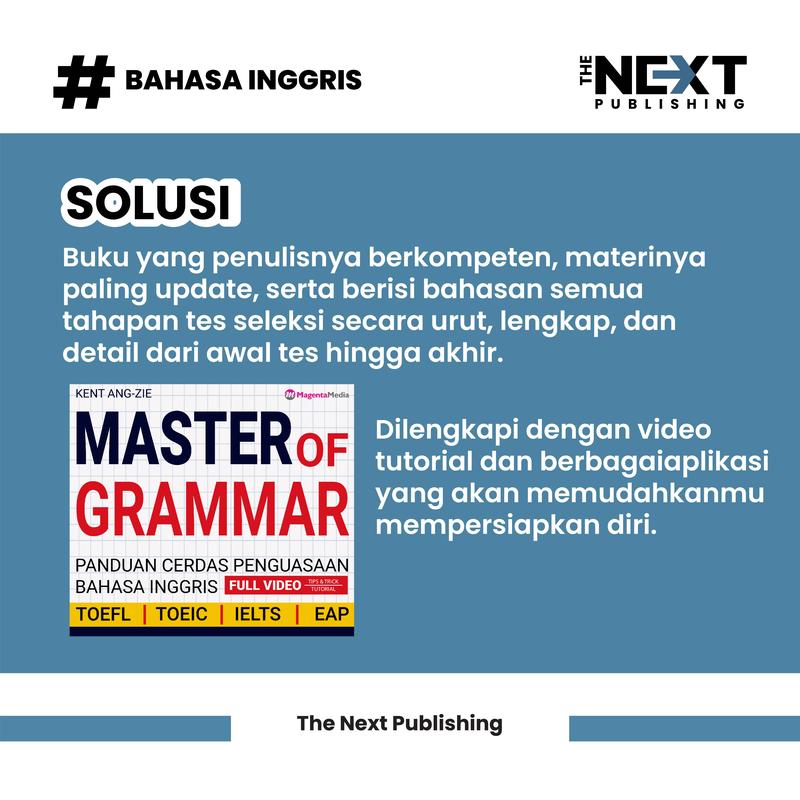 BUKU BAHASA INGGRIS MASTER OF GRAMMAR TOEFL | TOEIC | IELTS | EAP 3