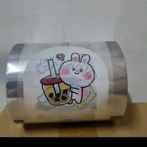 Plastik Cup Sealer Isi 1000Pcs Seal Lid Segel Gelas Tutup Minuman Press Drink Plastic