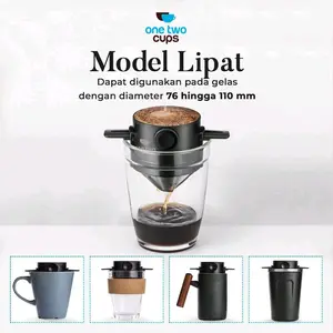 One Two Cups Filter Penyaring Kopi Portable Cone Coffee Dripper - Kitchenware